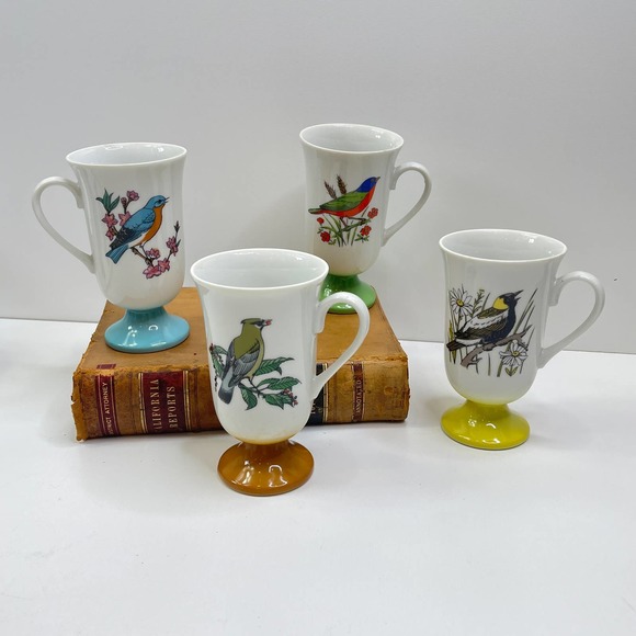 Vintage Fred Roberts 4 Footed Colorful Coffee Mugs Collectible - Picture 1 of 5